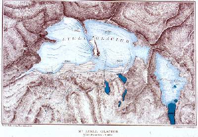 Lyell Glacier Map 1883