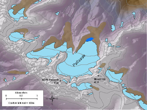 Palisade Glacier Map