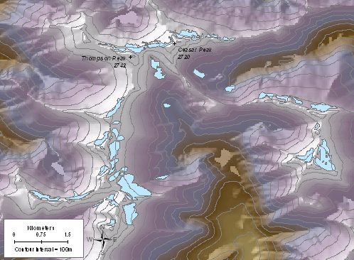 Trinity Alps Glacier Map