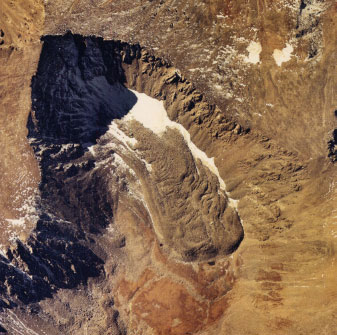 air photo of rock glacier